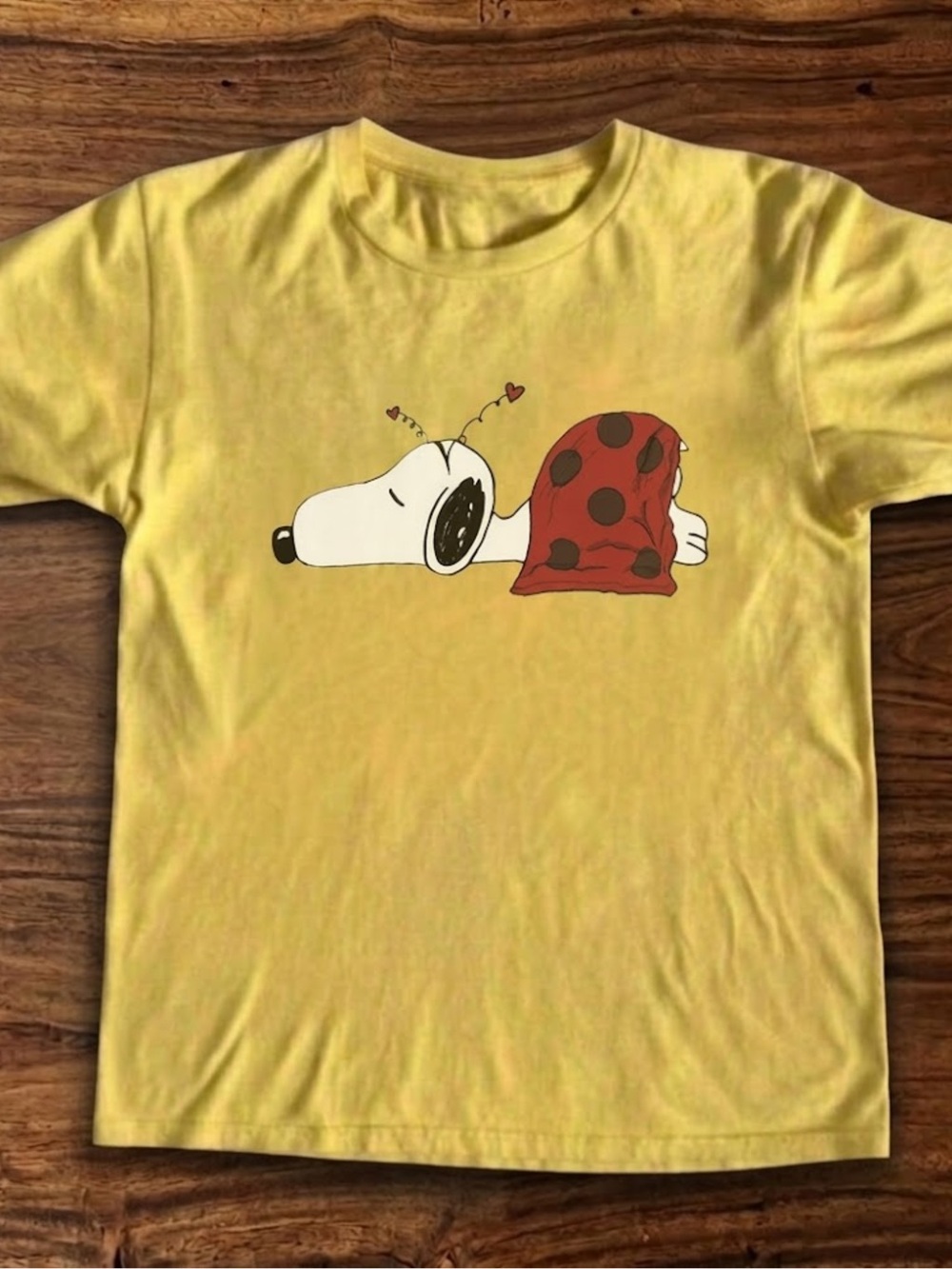 Snoopy Sleep Yellow Short-Sleeve Graphic Tee